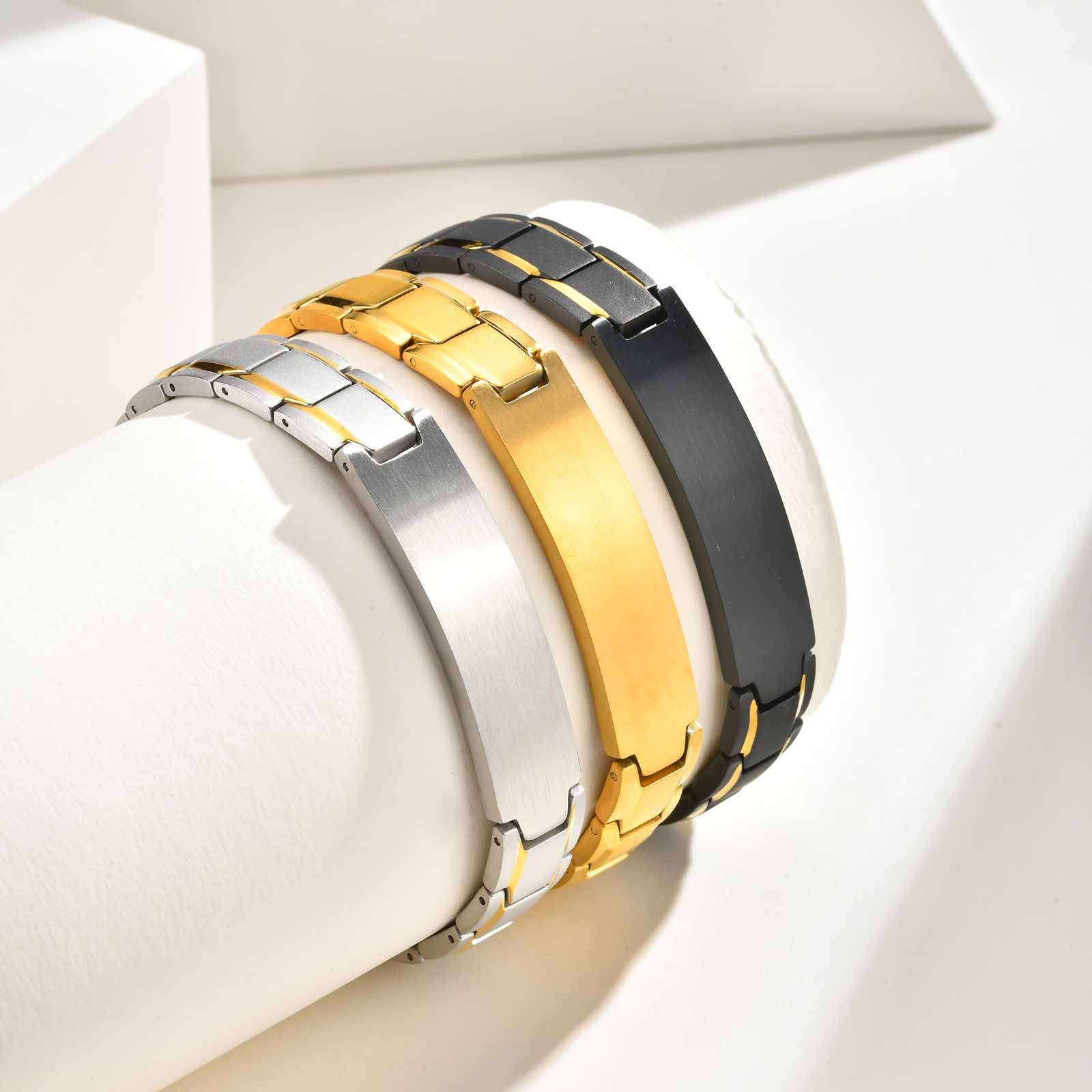 Jewelry Watches Men - Pulsera grabada con texto de nombre