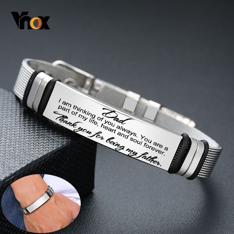 Jewelry Watches Men - Vnox-pulsera de acero inoxidable para hombre,