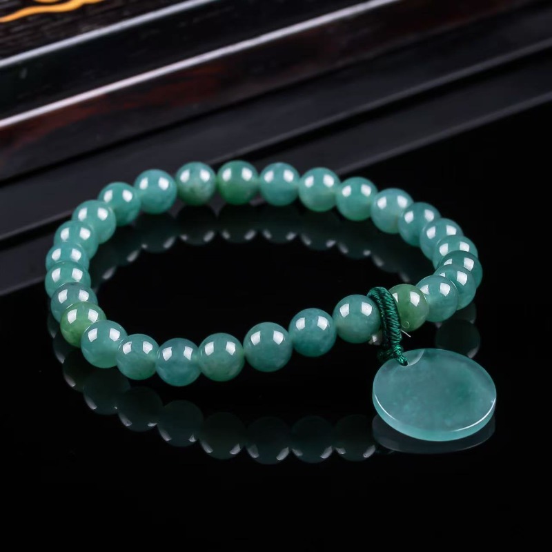 Jewelry & Watches Spółka Z Ograniczoną Odpowiedzialnością - Pulsera de Jadeíta Natural Azul Agua