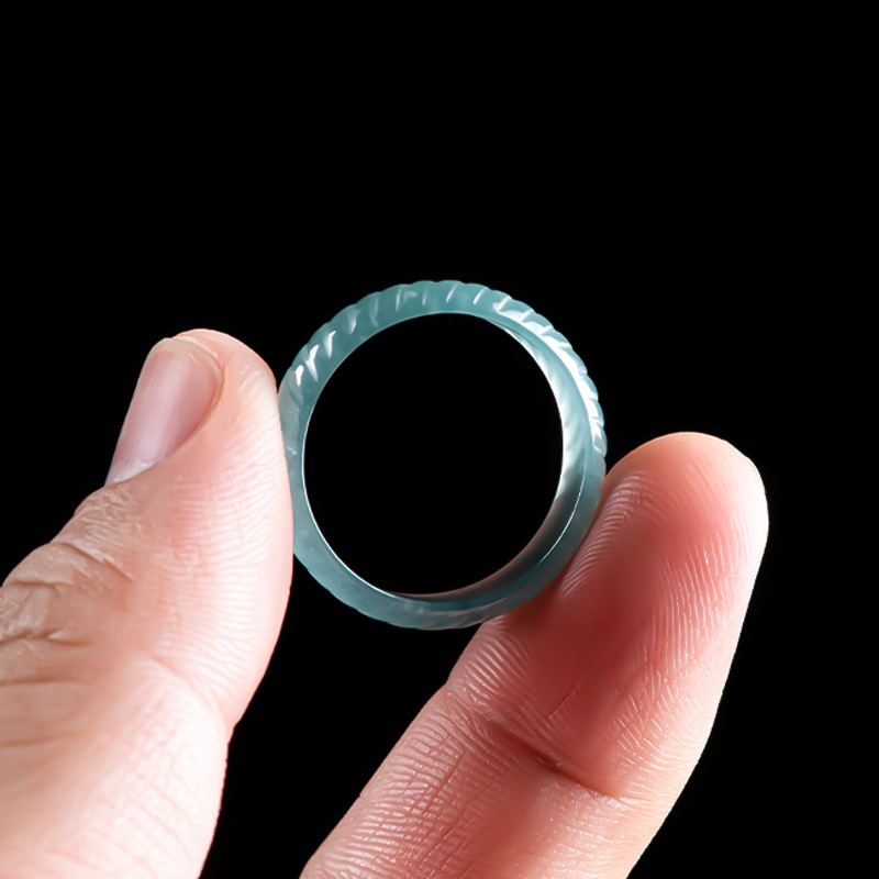 Jewelry & Watches Spółka Z Ograniczoną Odpowiedzialnością - Anillos de Jadeíta Birmana Azul Real,