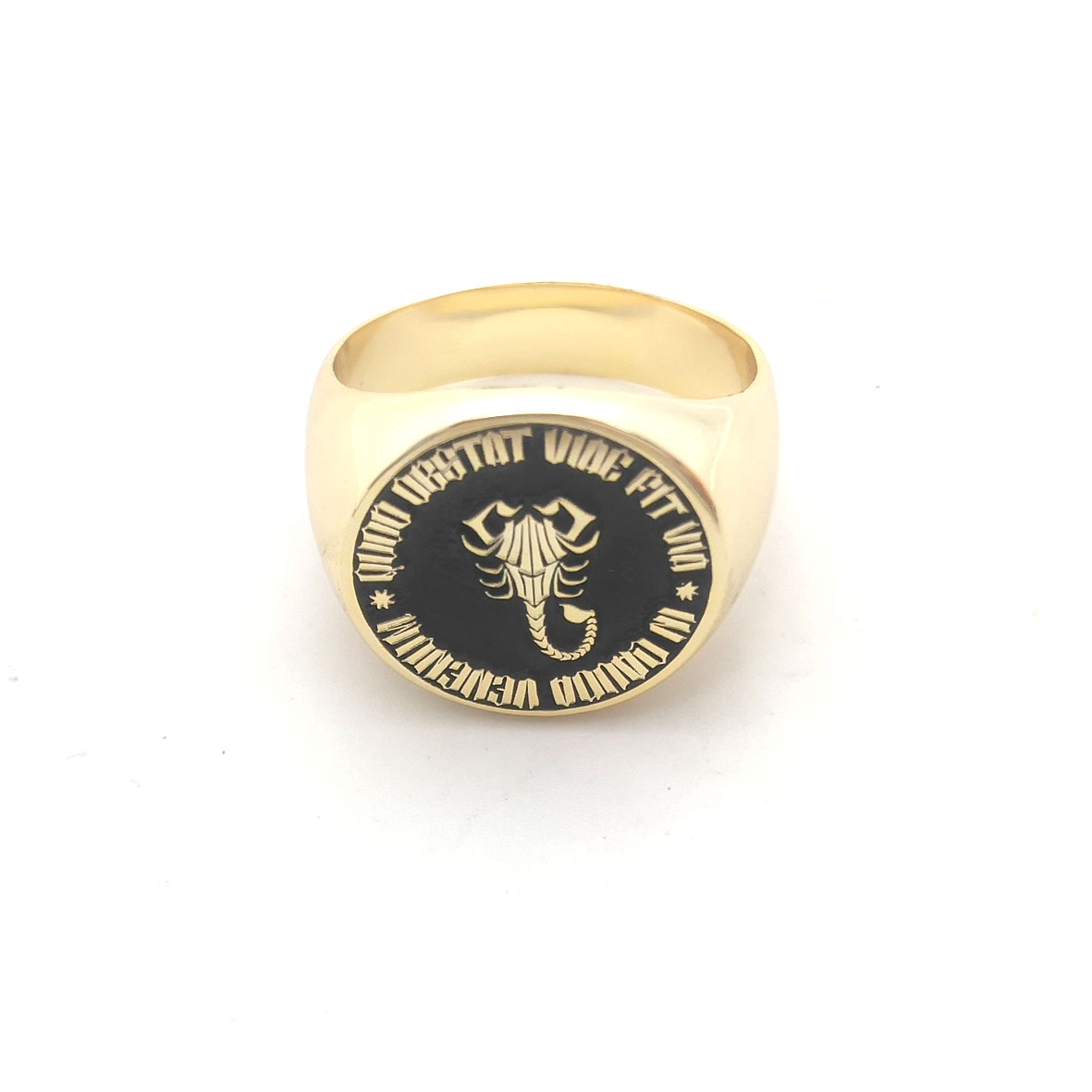 Anillo superior redondo grabad - Mens Signet Ring reseña y precio