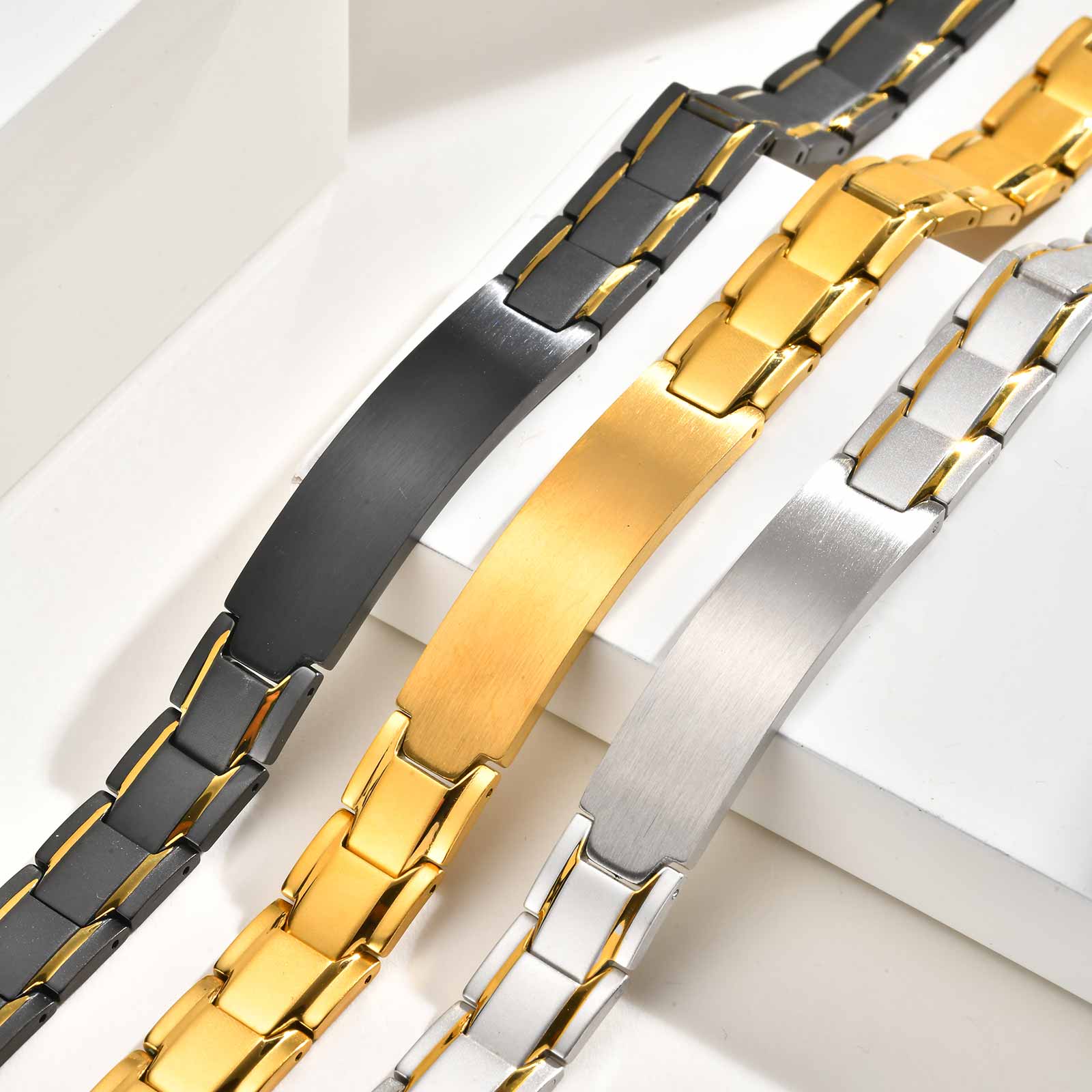 Pulsera grabada con texto de n - Jewelry Watches Men reseña y precio