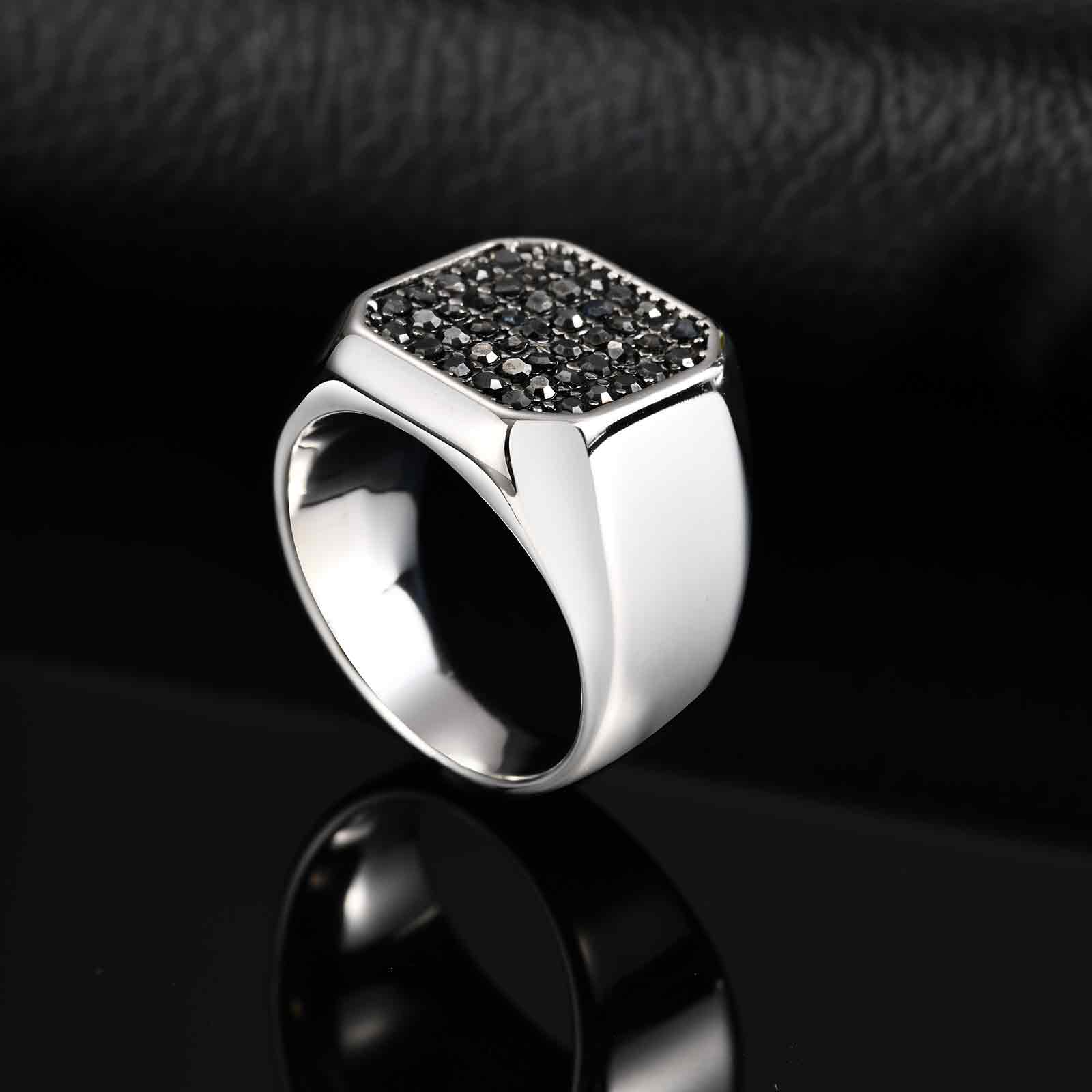 Anillos de dedo cuadrados con  - Mens Signet Ring reseña y precio