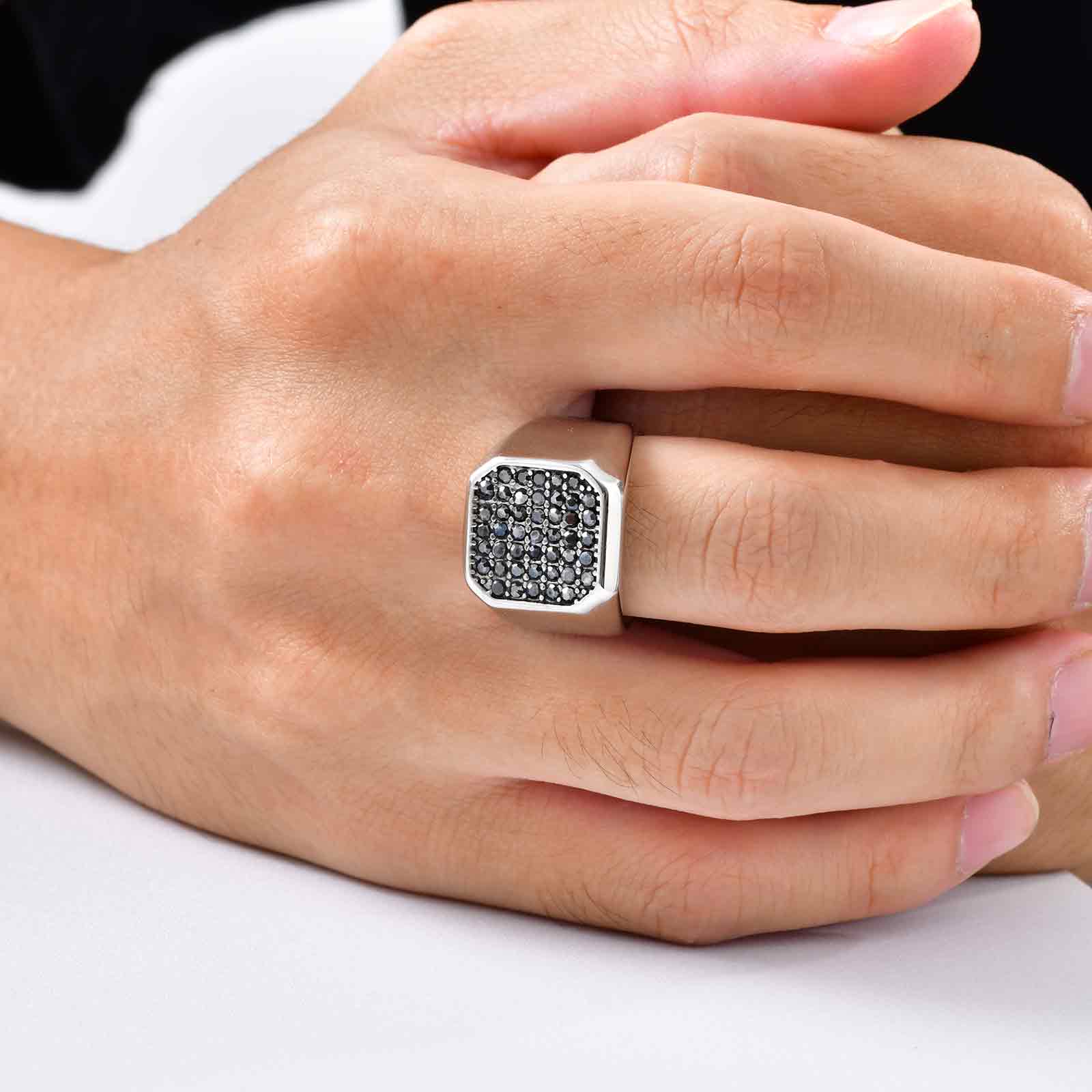 Anillos de dedo cuadrados con  - Mens Signet Ring reseña y precio