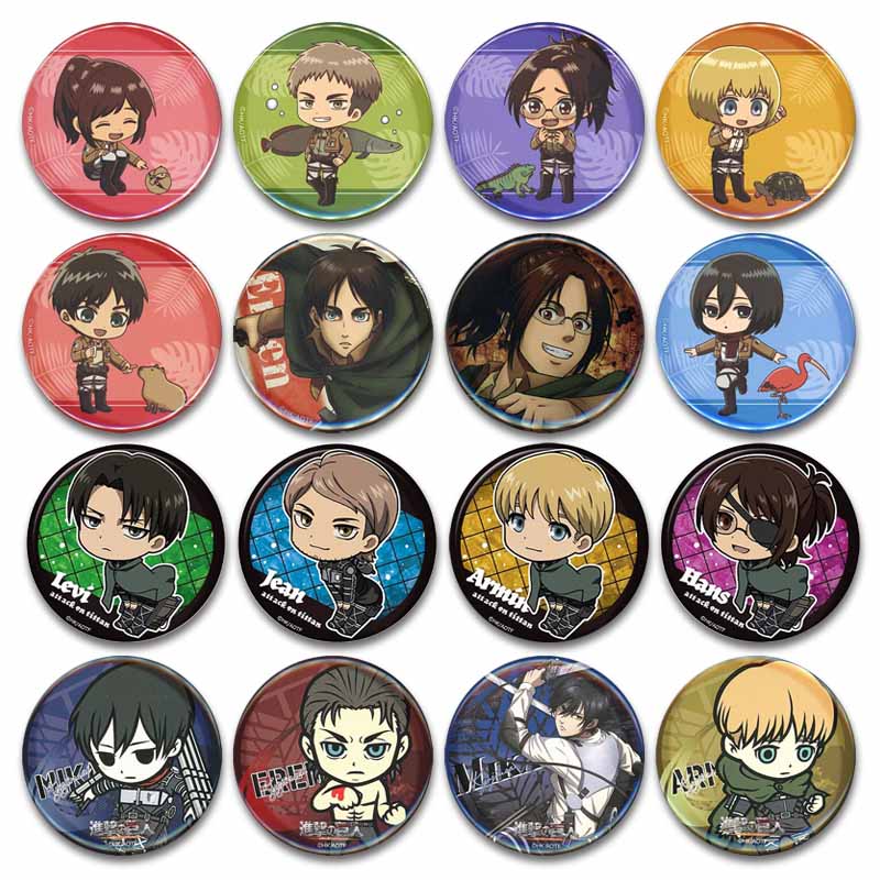 Attack on Titan Lapel Pins Cre - Levi Jewelry & Watches Inc reseña y precio