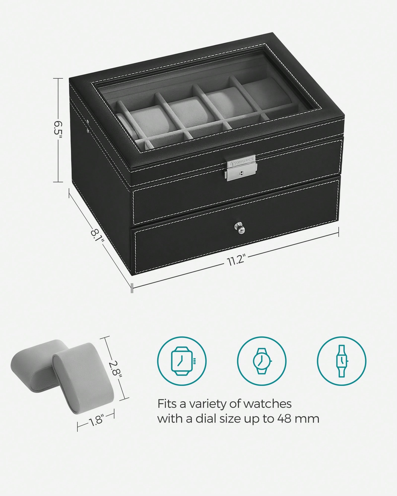 Caja para Relojes de 20 Ranura - Jewelry Organizer Watches reseña y precio