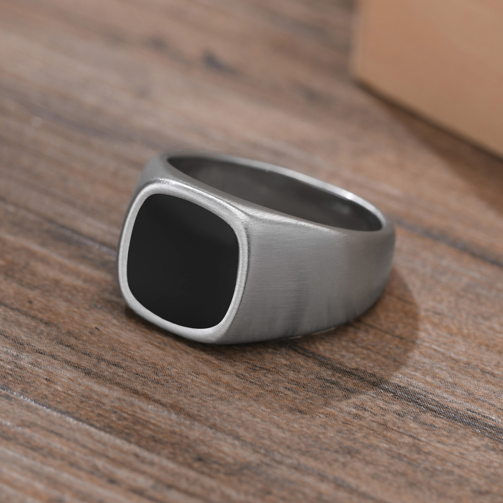 Anillo de acero inoxidable par - Mens Signet Ring reseña y precio