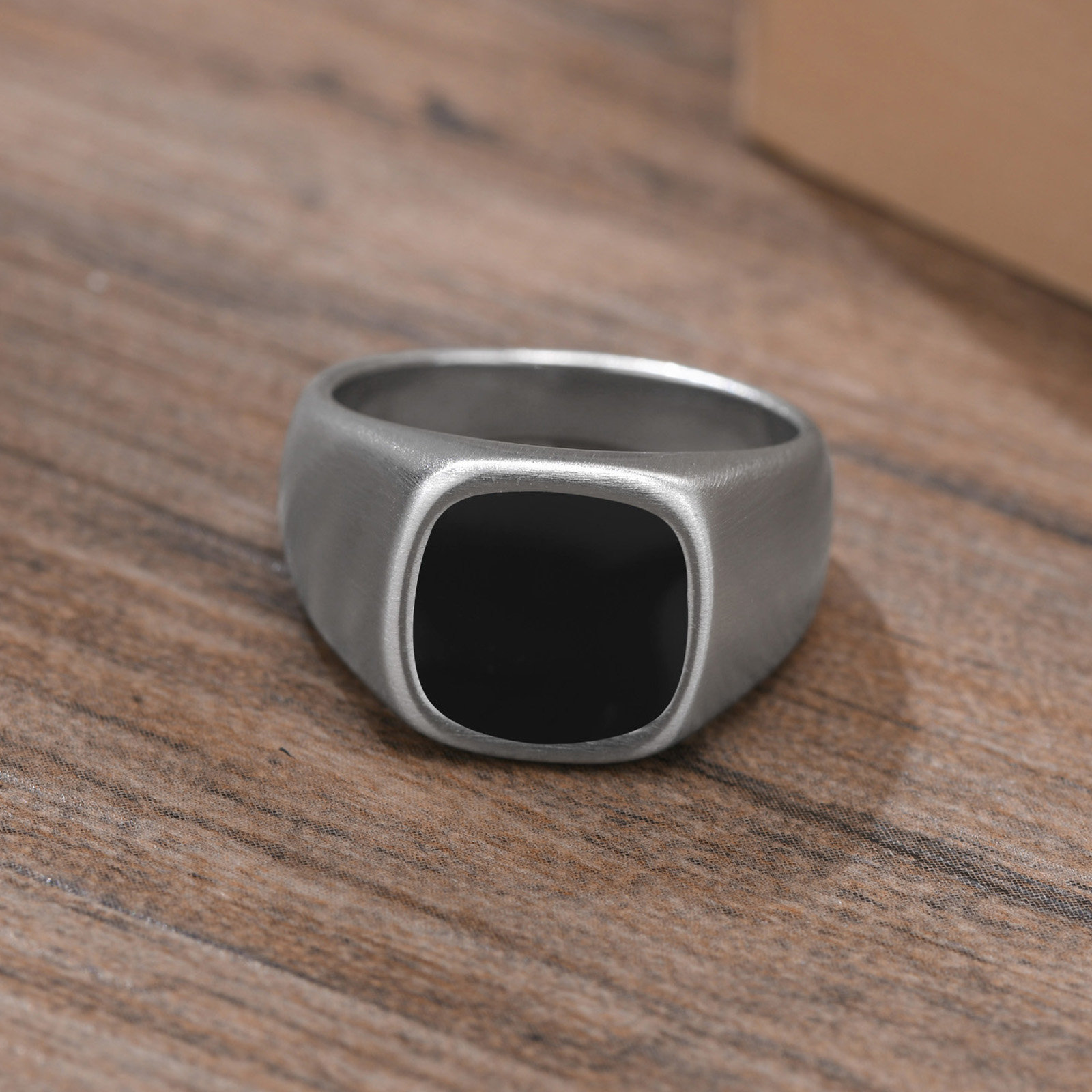 Anillo de acero inoxidable par - Mens Signet Ring reseña y precio
