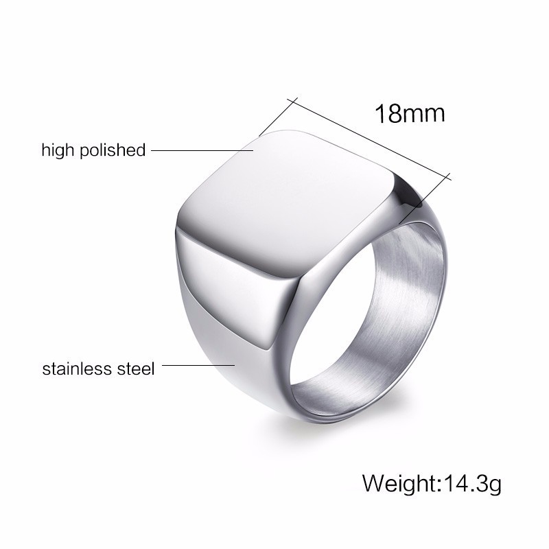 Anillo de sello personalizado  - Mens Signet Ring reseña y precio