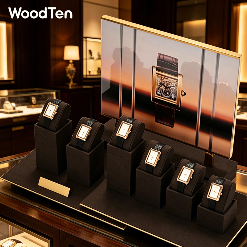 Soporte de microfibra WoodTen  - Jewelry Organizer Watches reseña y precio