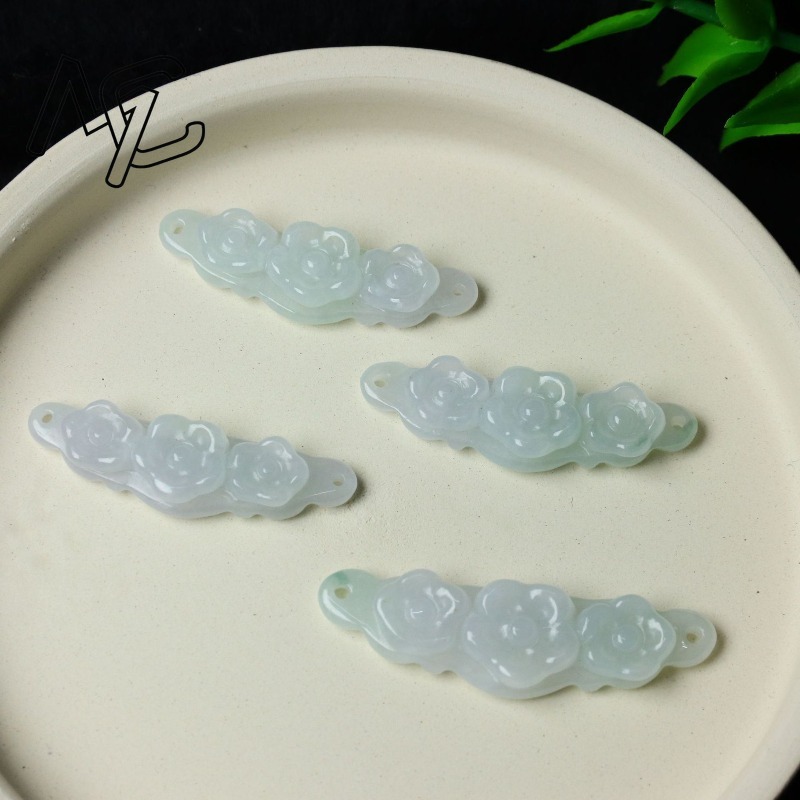 1 ud. Flor de Jadeíta Natural, - Jewelry & Watches Spółka Z Ograniczoną Odpowiedzialnością reseña y precio