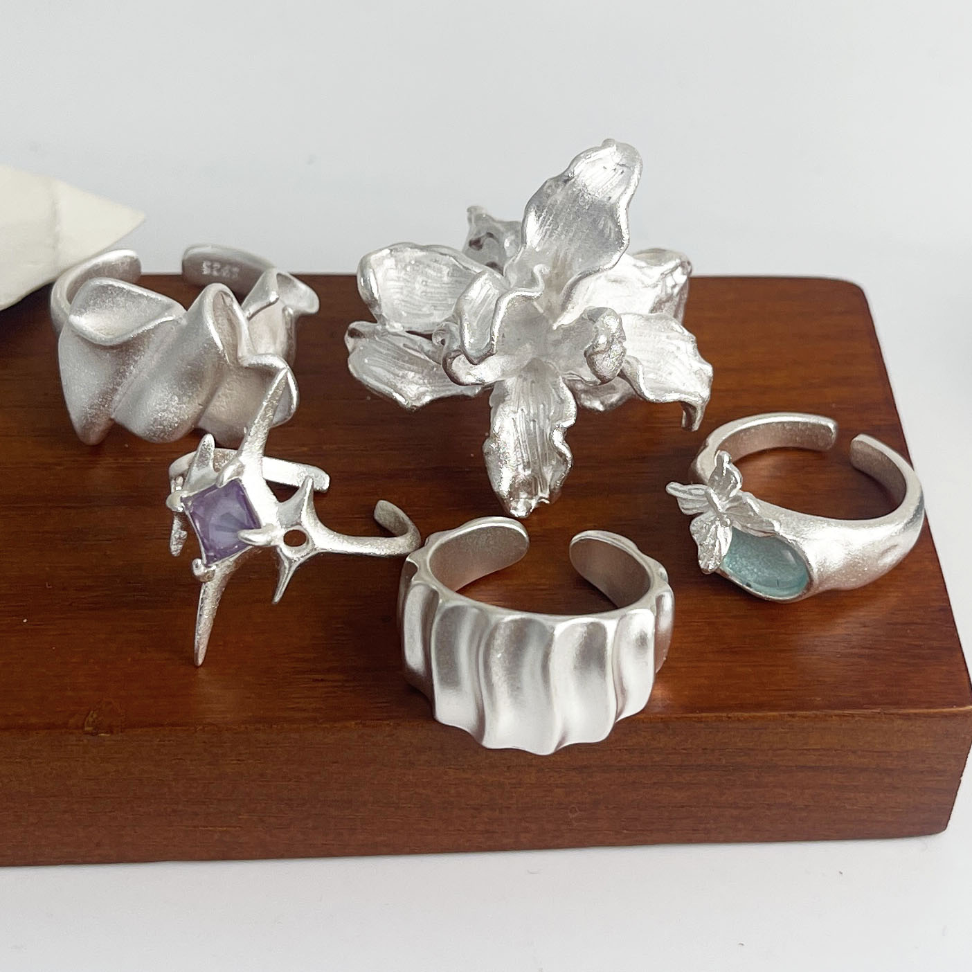 925 anillos de plata esterlina - Statement Cocktail Ring reseña y precio