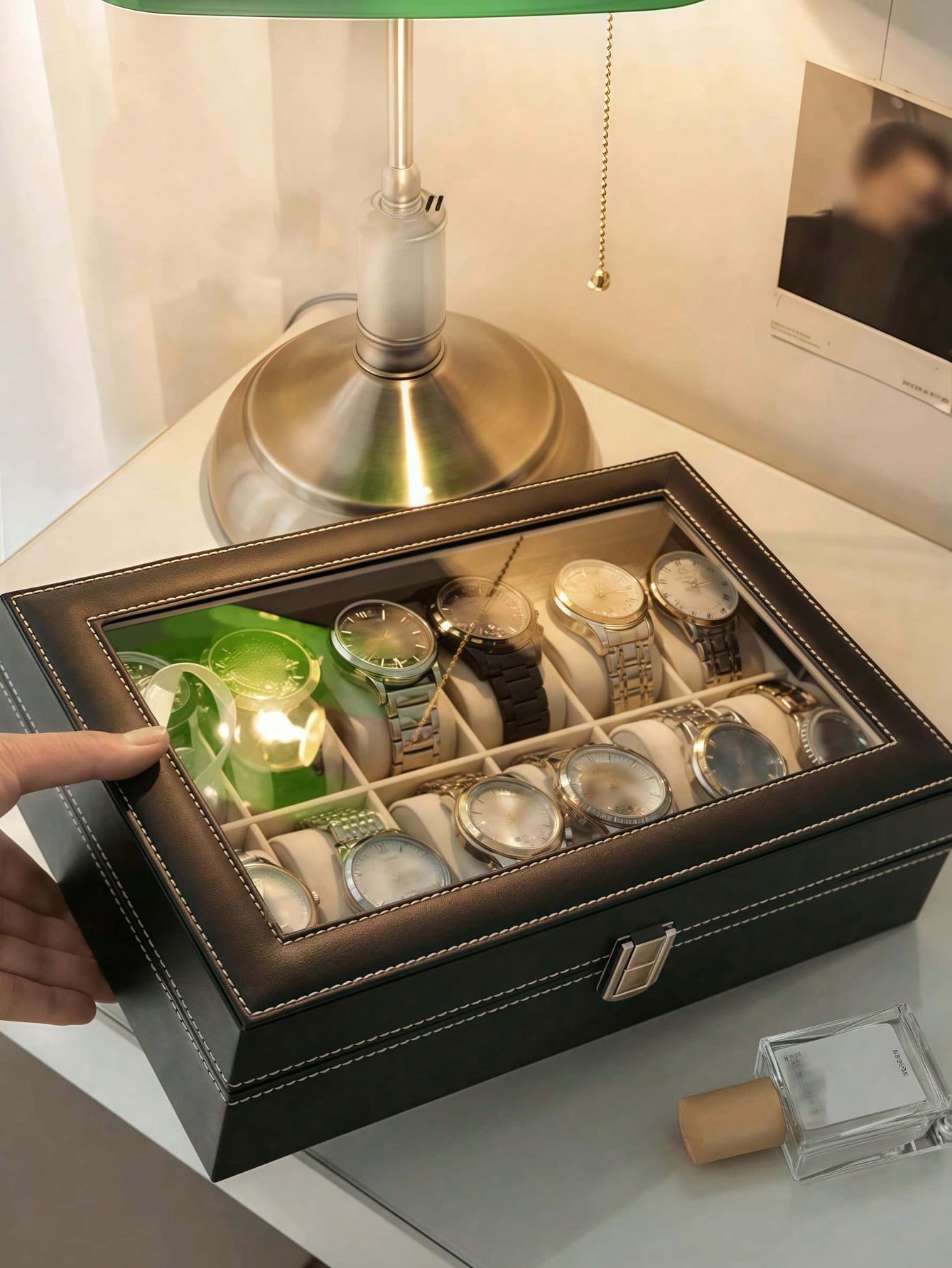 Caja de Relojes de Cuero con C - Jewelry Organizer Watches reseña y precio