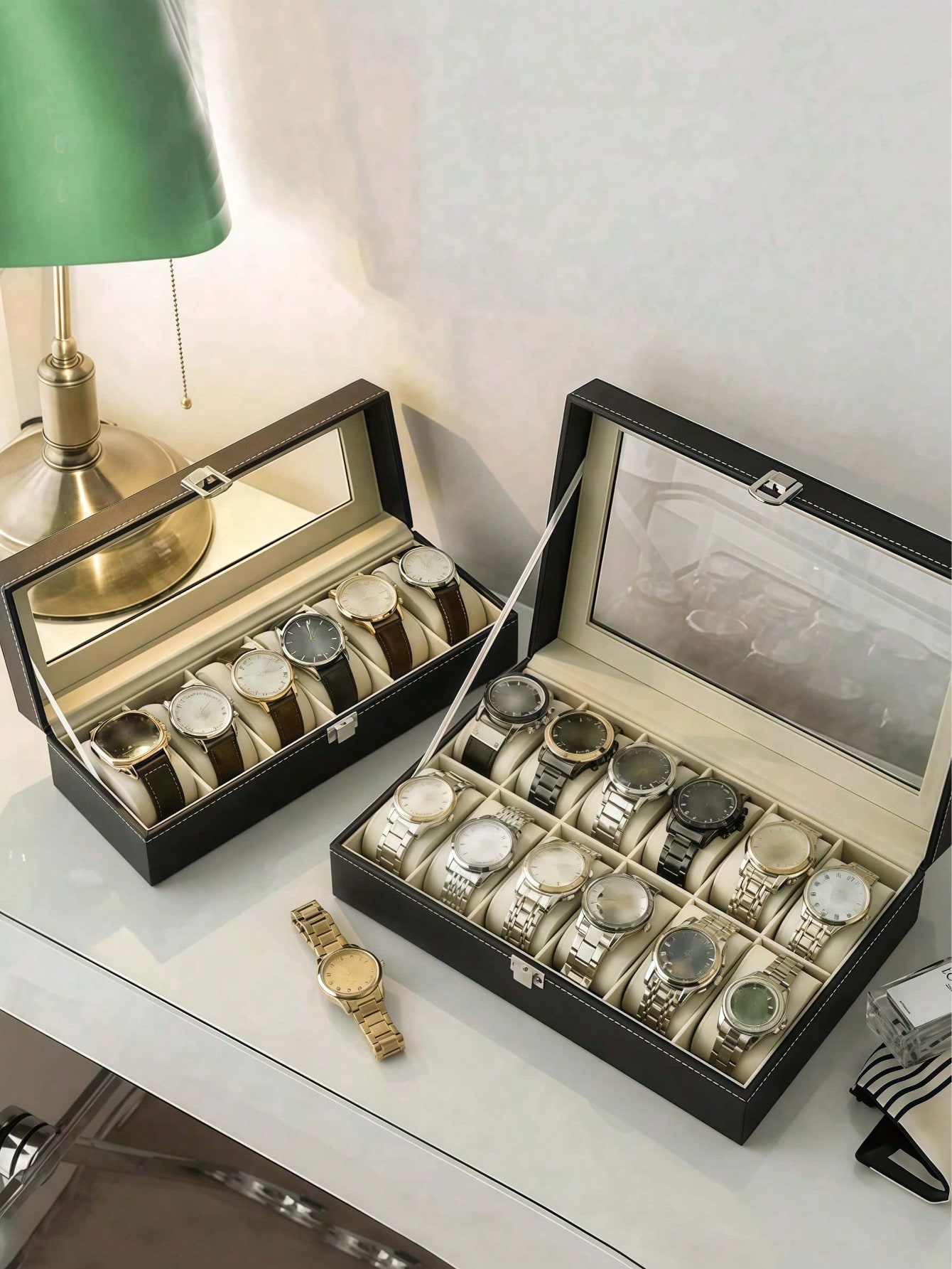 Caja de Relojes de Cuero con C - Jewelry Organizer Watches reseña y precio
