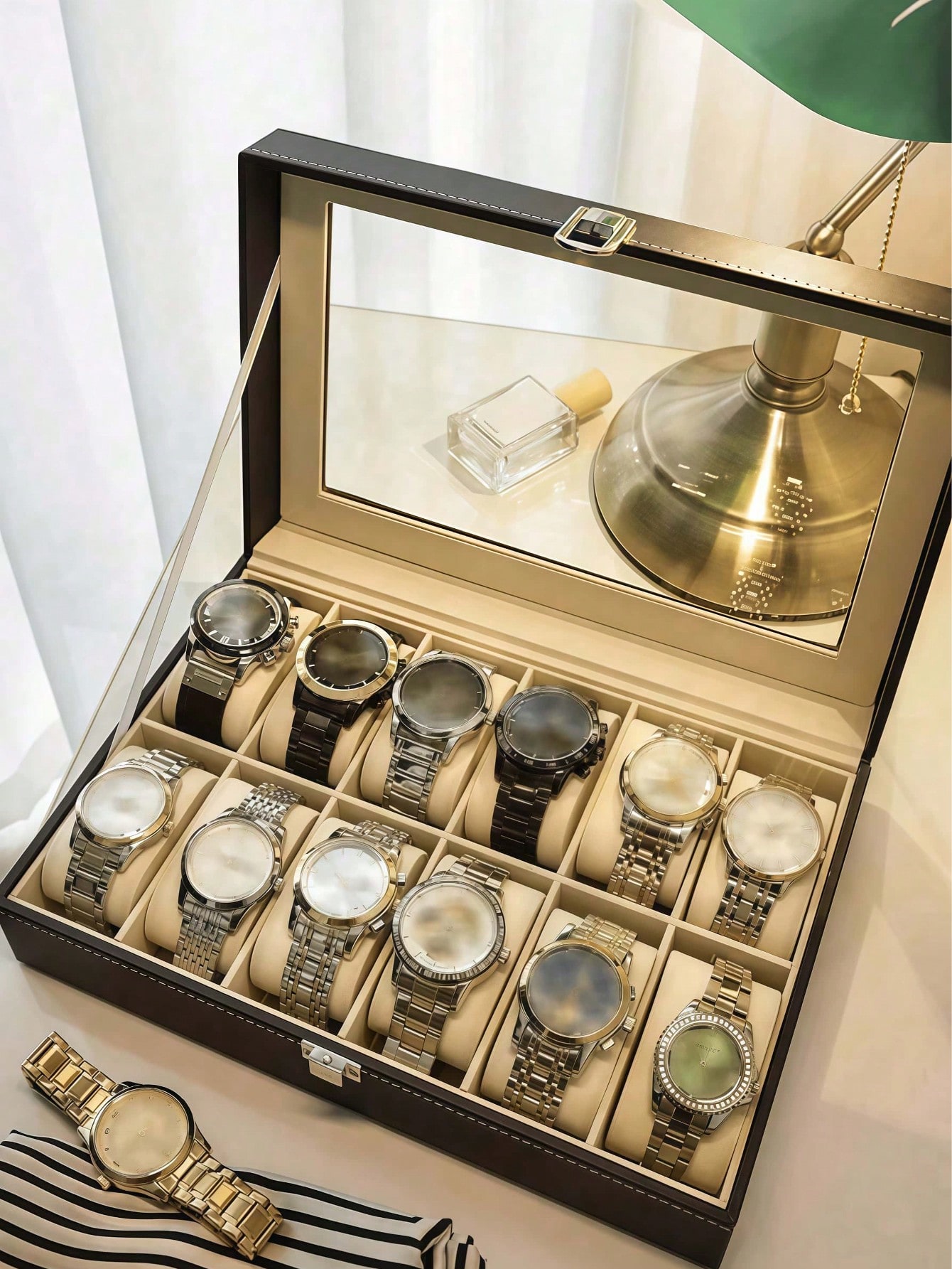 Caja de Relojes de Cuero con C - Jewelry Organizer Watches reseña y precio