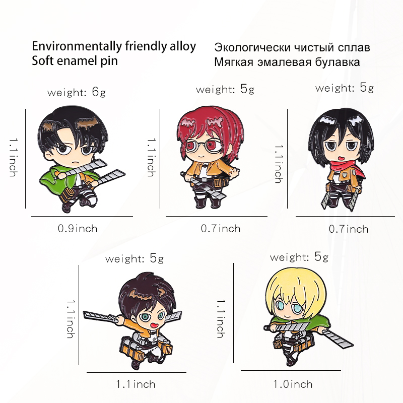 Mikasa Armin Levi Pines insign - Levi Jewelry & Watches Inc reseña y precio