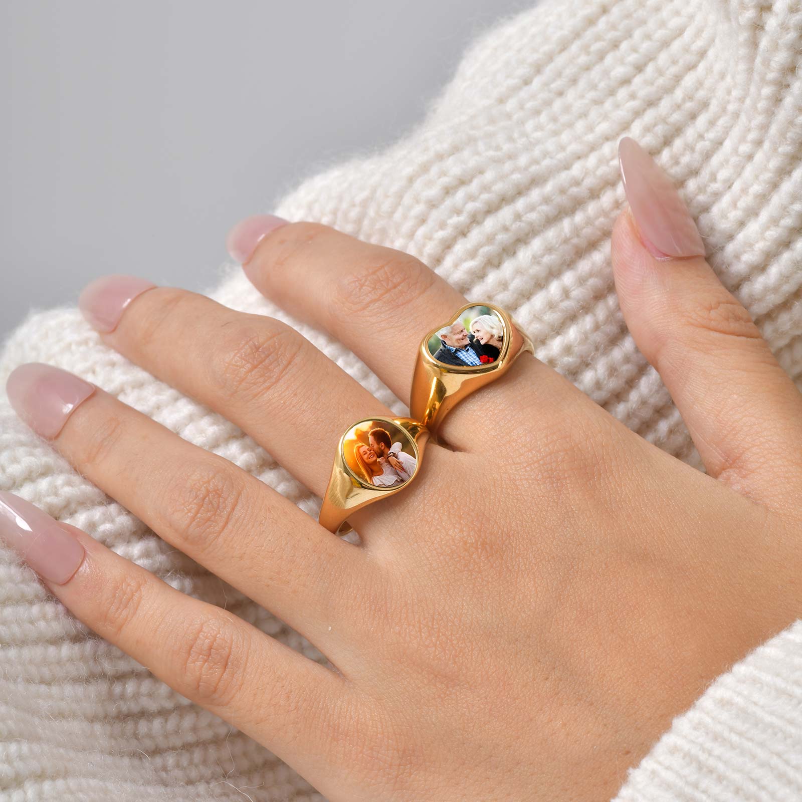Anillo de foto personalizado p - Statement Cocktail Ring reseña y precio