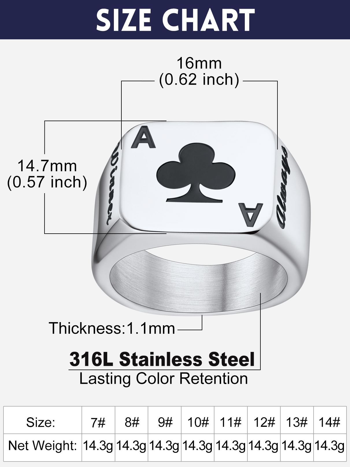 Anillos de tarjetas de póker d - Mens Signet Ring reseña y precio