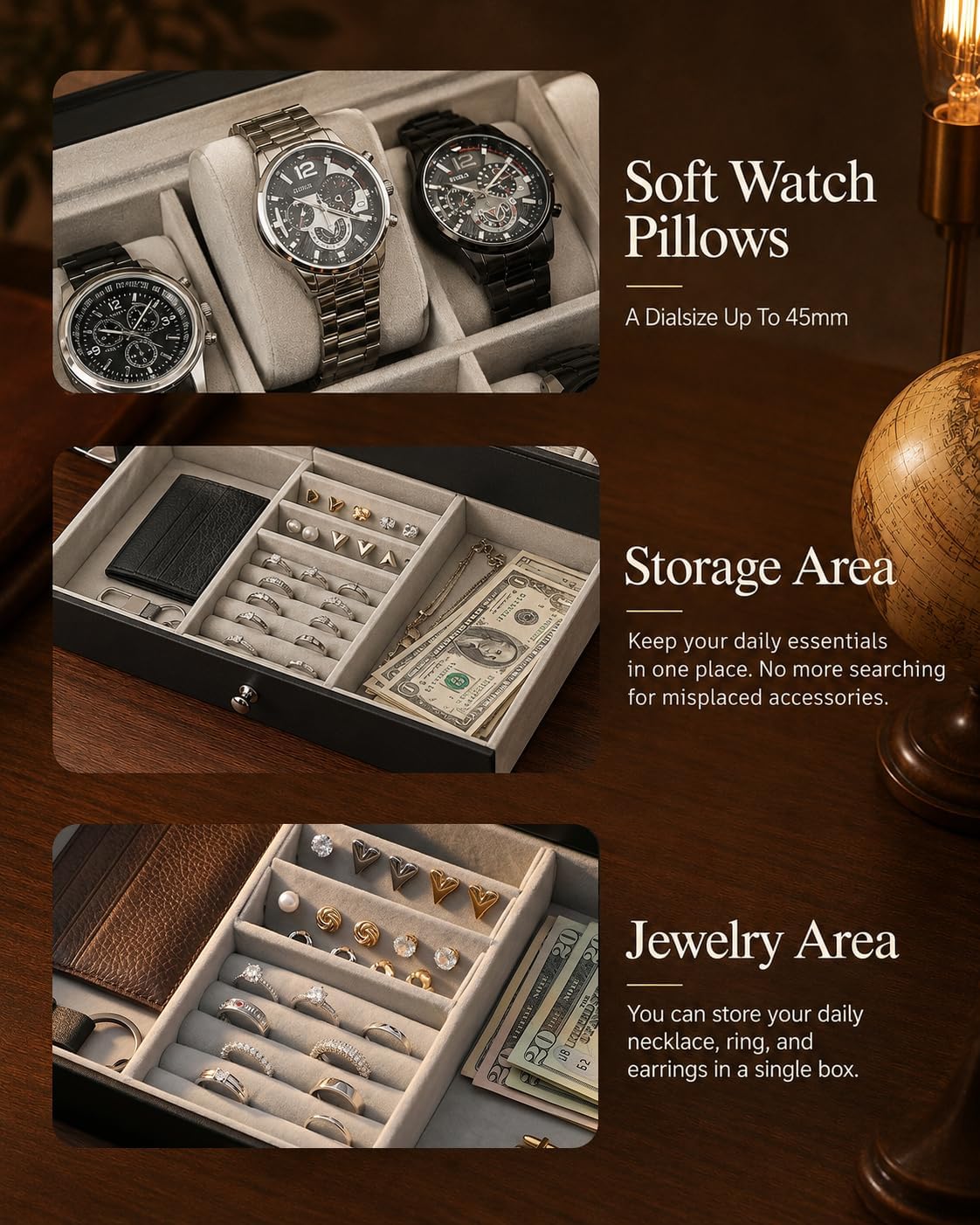 Estuche Organizador de Relojes - Jewelry Organizer Watches reseña y precio