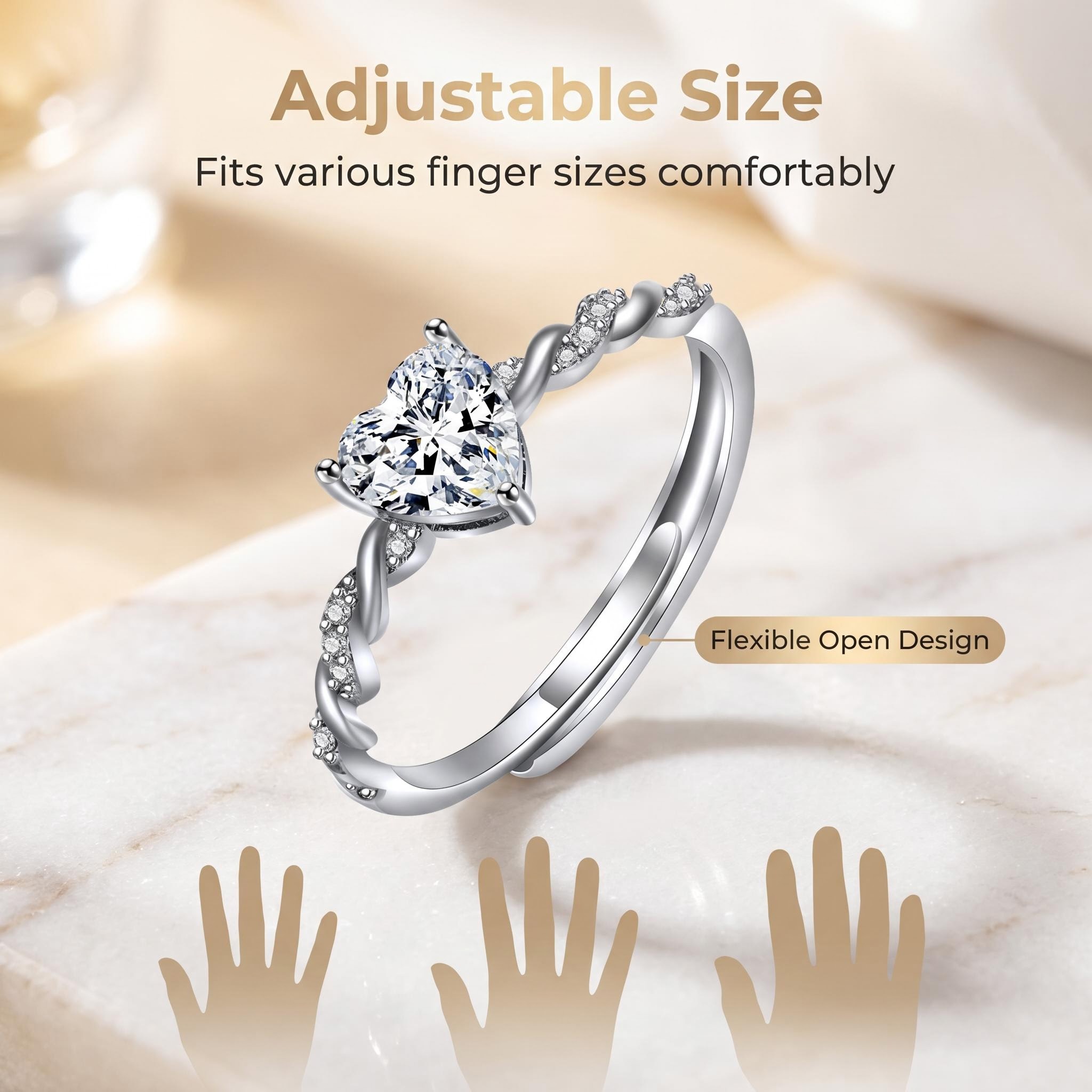 Anillo de Plata de Ley 925 con - Statement Cocktail Ring reseña y precio