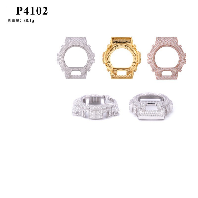 Caja de Reloj Hip Hop con Pedr - Jewelry Watches Men reseña y precio