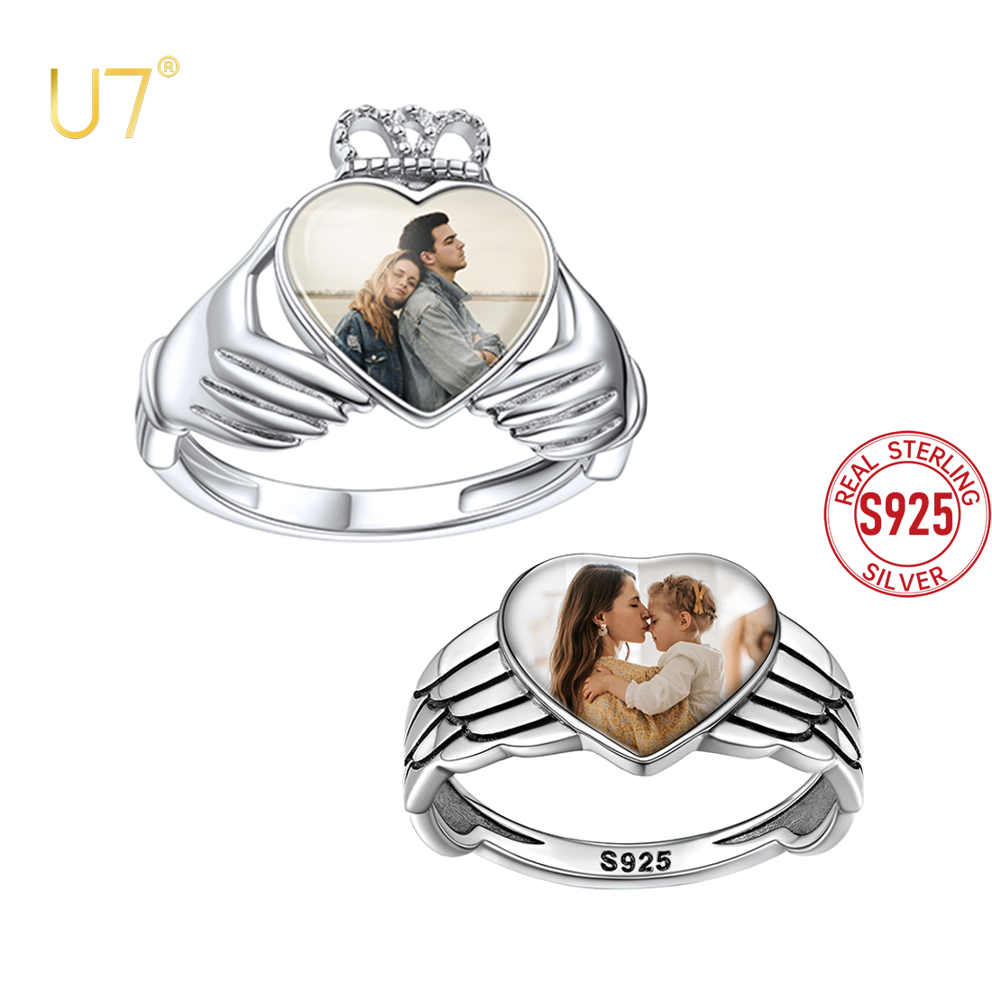 U7-anillos de plata de ley 925 - Statement Cocktail Ring reseña y precio