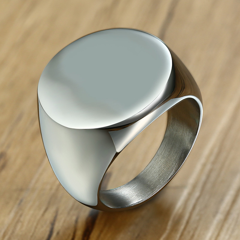 Vnox-Anillo de sello inicial c - Mens Signet Ring reseña y precio